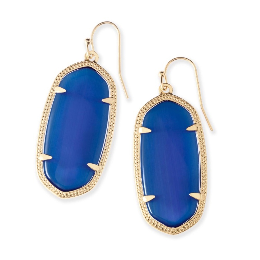 Kendra Scott Danielle Earrings Navy Blue Cat’s Eye